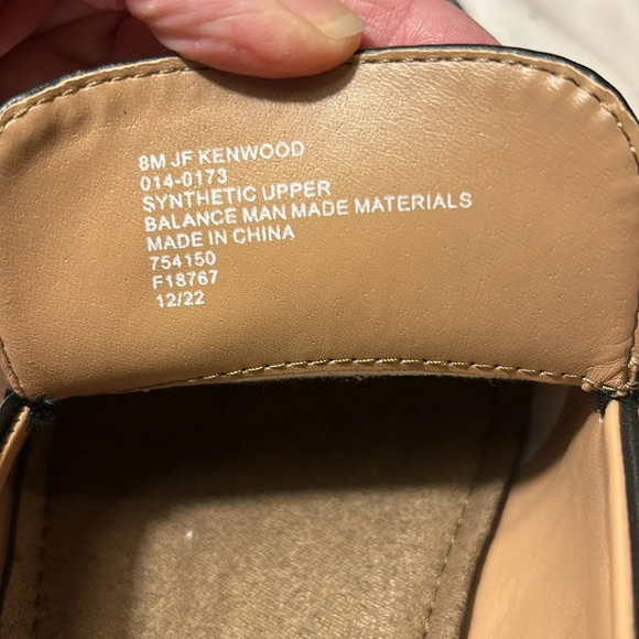 JF J-Ferrar Men’s Black Slip-on Dress Shoes size 8, New - Picture 6 of 8